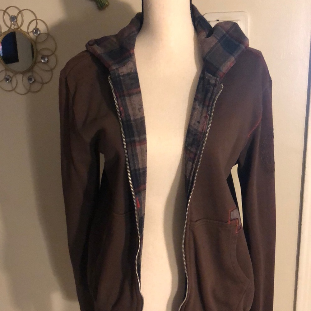 Buffalo brown Zip up hoodie